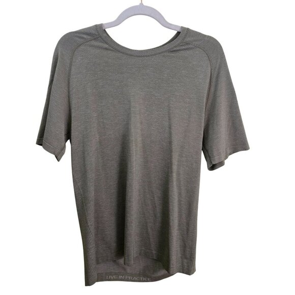 Lululemon Metal Vent Tech Shirt Sleeve Shirt Heathered Green Size M - Picture 1 of 8